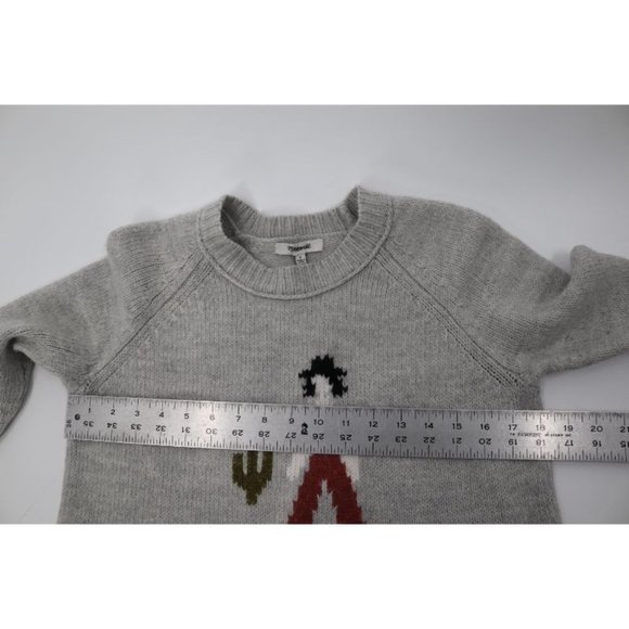 Madewell Gray Graphic Crew Neck Sweater - Picture 7 of 10